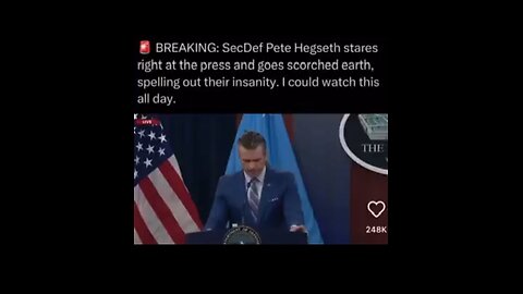 Secdef pete hegseth stares right at the Pres and goes scorched 🥵 earth. #ScorchedEarth