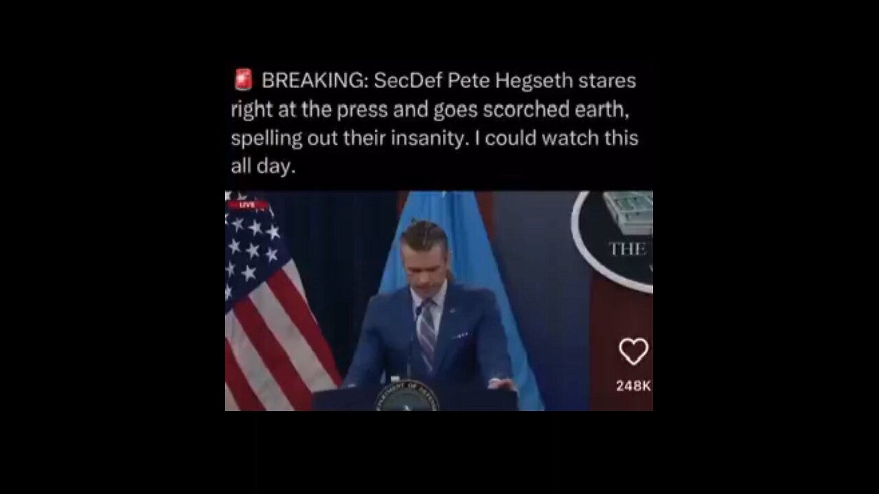 Secdef pete hegseth stares right at the Pres and goes scorched 🥵 earth. #ScorchedEarth
