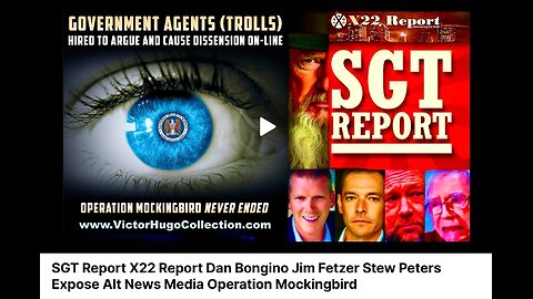 SGT Report X22 Report Dan Bongino Jim Fetzer Stew Peters Alt News Media Operation Mockingbird