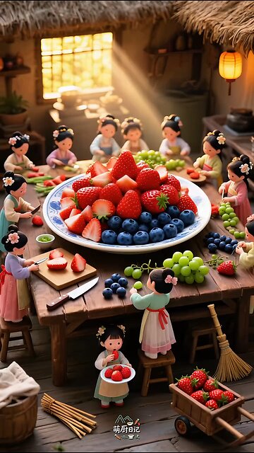 The little cuties made yogurt and fruit for you to eat