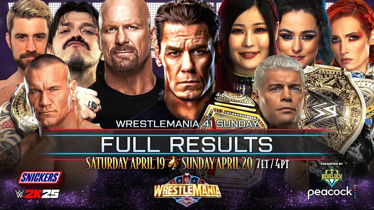 WWE WrestleMania 41 Sunday Full Results | Bevelock