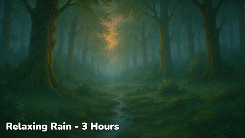 Rain in a Forest 🌧️ | 3 Hours of Relaxing Rain Sounds for Sleep, Study, and Meditation