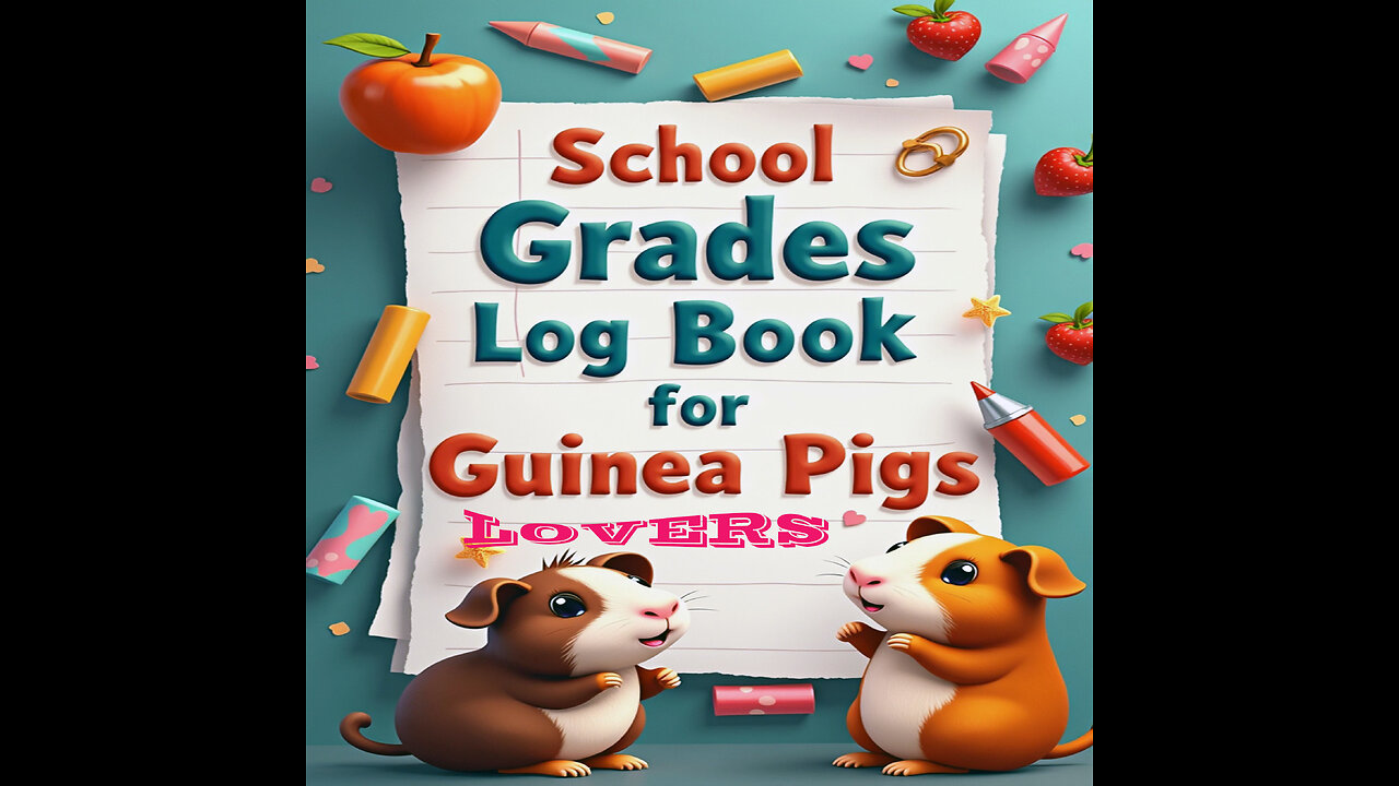 School Grades Log Book for Guinea Pigs Lovers