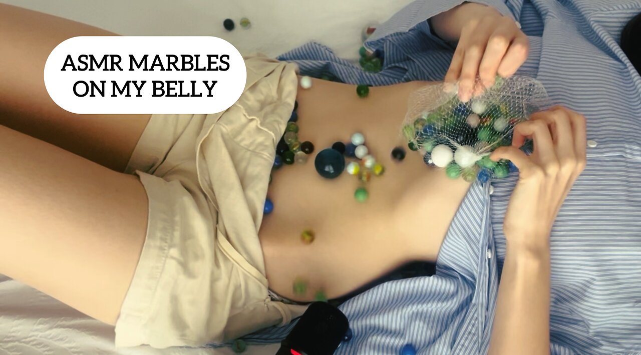 ASMR MARBLES ON BELLY AND BELLYBUTTON (clicking, clacking etc.)