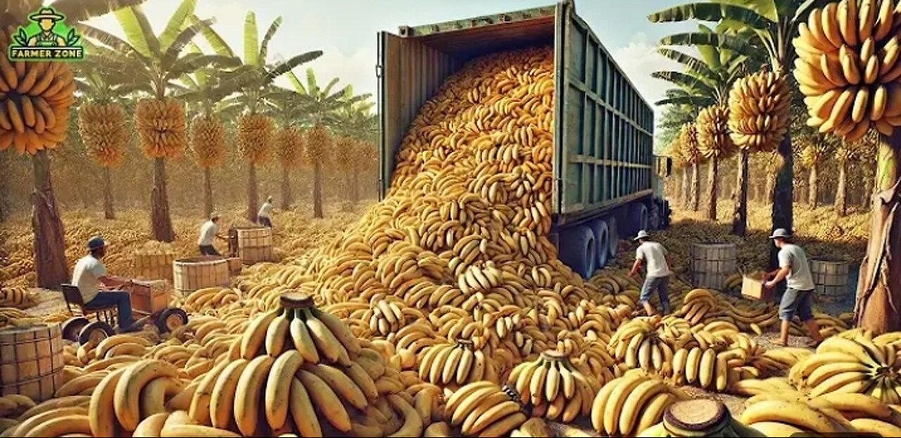 Bananas Mega Factory Processing, Million Of Bananas Using Modern Techniques