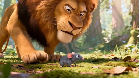 The Lion and the Mouse Retold ~ Portrait Format