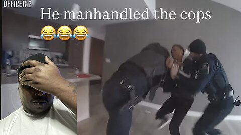 guy manhandles cops
