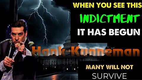 Hank Kunneman: [WHEN YOU SEE THIS INDICTMENT: IT HAS BEGUN] MANY WILL NOT SURVIVE!