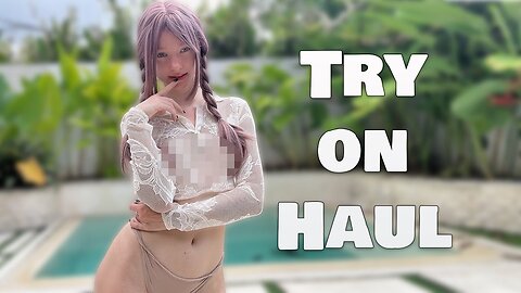 [4K] Alice's Must-Have Transparent Outfits | Try On Haul | No Bra