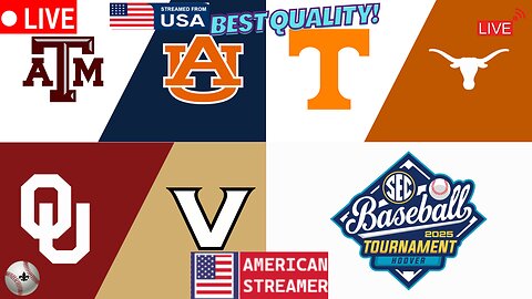 Texas A&M vs Auburn baseball LIVE | SEC Tournament | Tennessee vs Texas | Oklahoma vs Vanderbilt