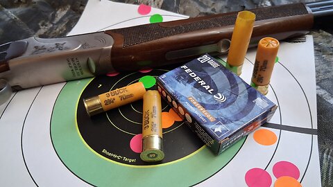 Federal Powershok No. 3 Buckshot Load in a 2.75" 20ga. Evaluating the pattern with a 3-shot group.