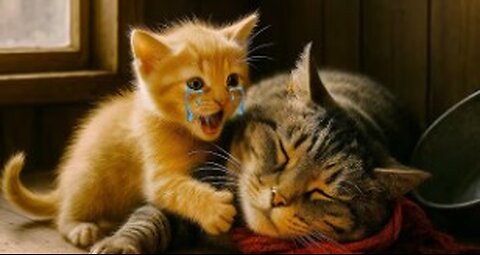 Mama Cat Collapses… But Her Kitten Does the Unthinkable 💛