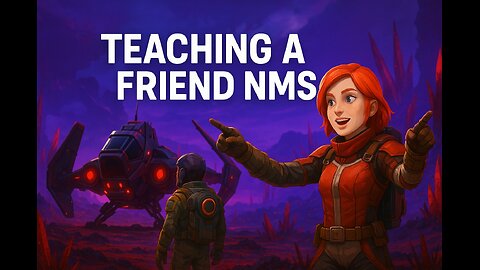 No Mans sky with skidmarc, he is learning as a new player