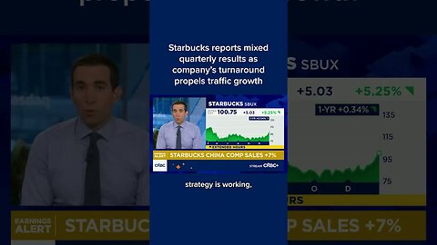 Starbucks reports mixed quarterly results as company's turnaround propels traffic growth