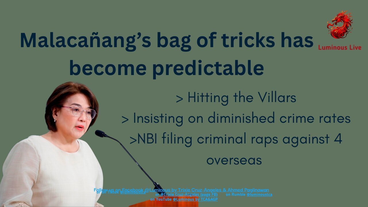Malacanang's bag of tricks has become predictable