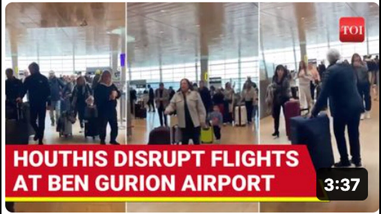 "Amid Sirens, Houthi Missile Attack Creates Chaos and Disruption at Ben Gurion Airport"