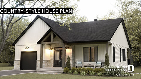 3D Tour | “Oakvale” Plan – Modern Farmhouse with 3 Bedrooms | Drummond House Plans