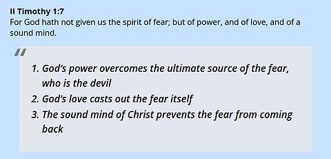 Perfect love casts out fear