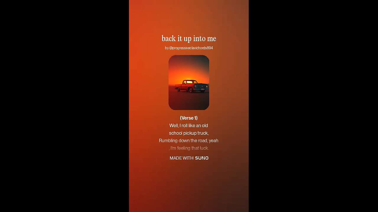 back it up into me
