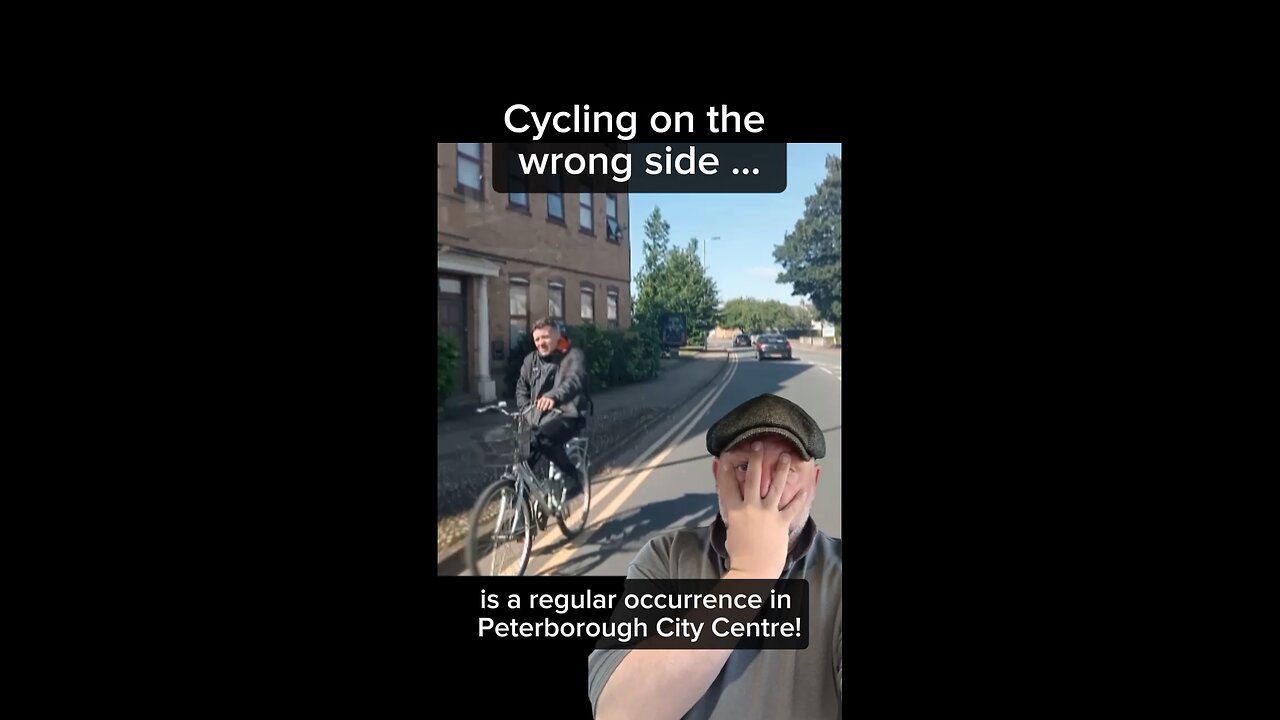 Cycling on the wrong side ... in #Pboro❗