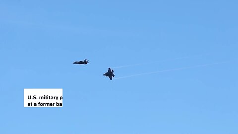 🇺🇸🇻🇪Reuters footage shows intense military activity at a US air base in