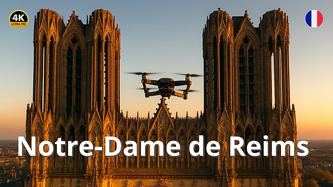Notre-Dame de Reims From Above | Magical Sunrise in 4K + Cinematic Music