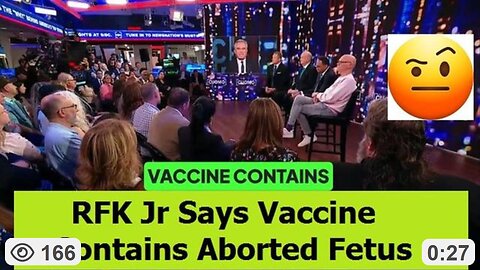Vaccine Contains Aborted Fetus Debris & NO ONE Raises an Eyebrow! ~ RFK Jr.