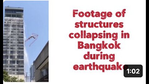 "Shocking Footage: Impact of Earthquake on Bangkok Structures - A Glimpse into Destruction"