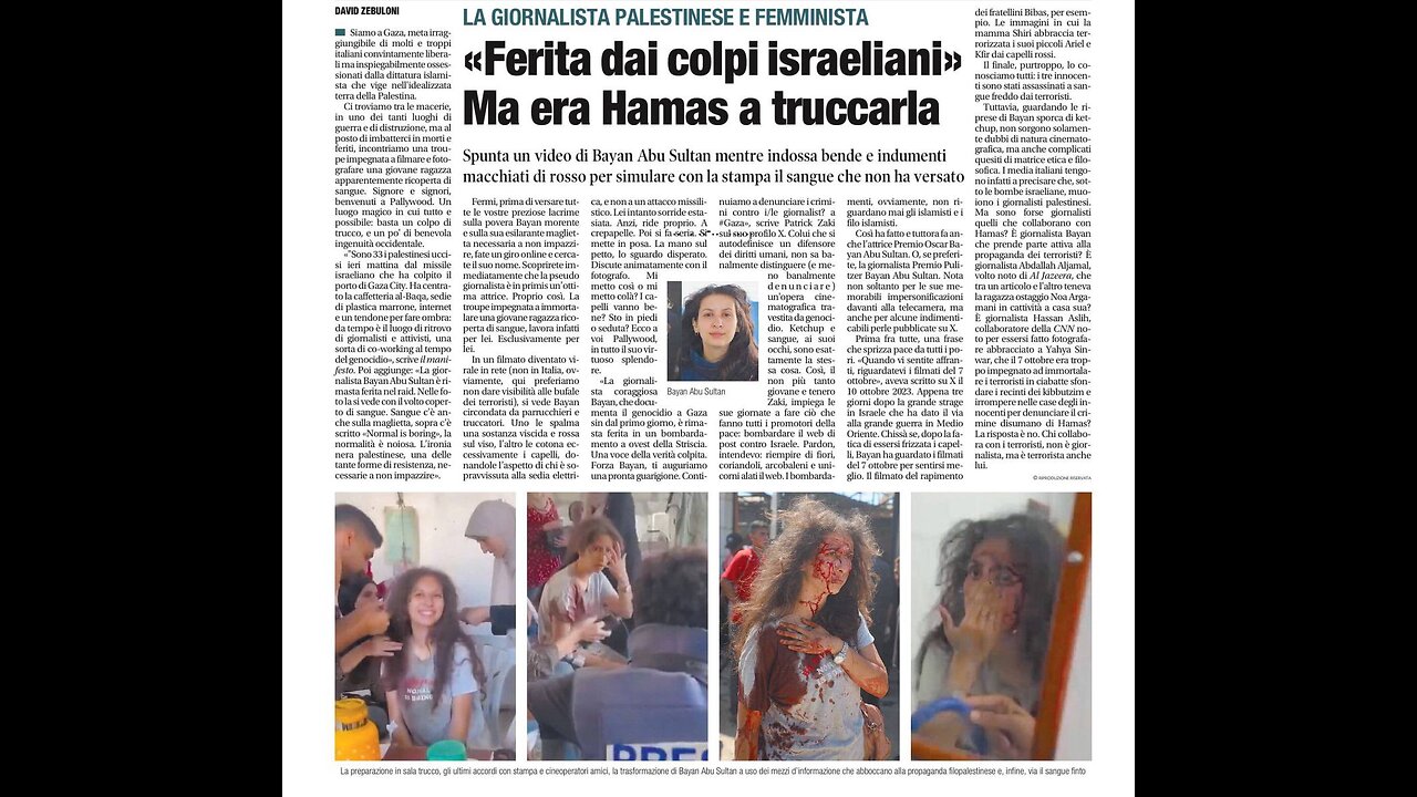 Palestinians Faking News to Prove their Innocence.