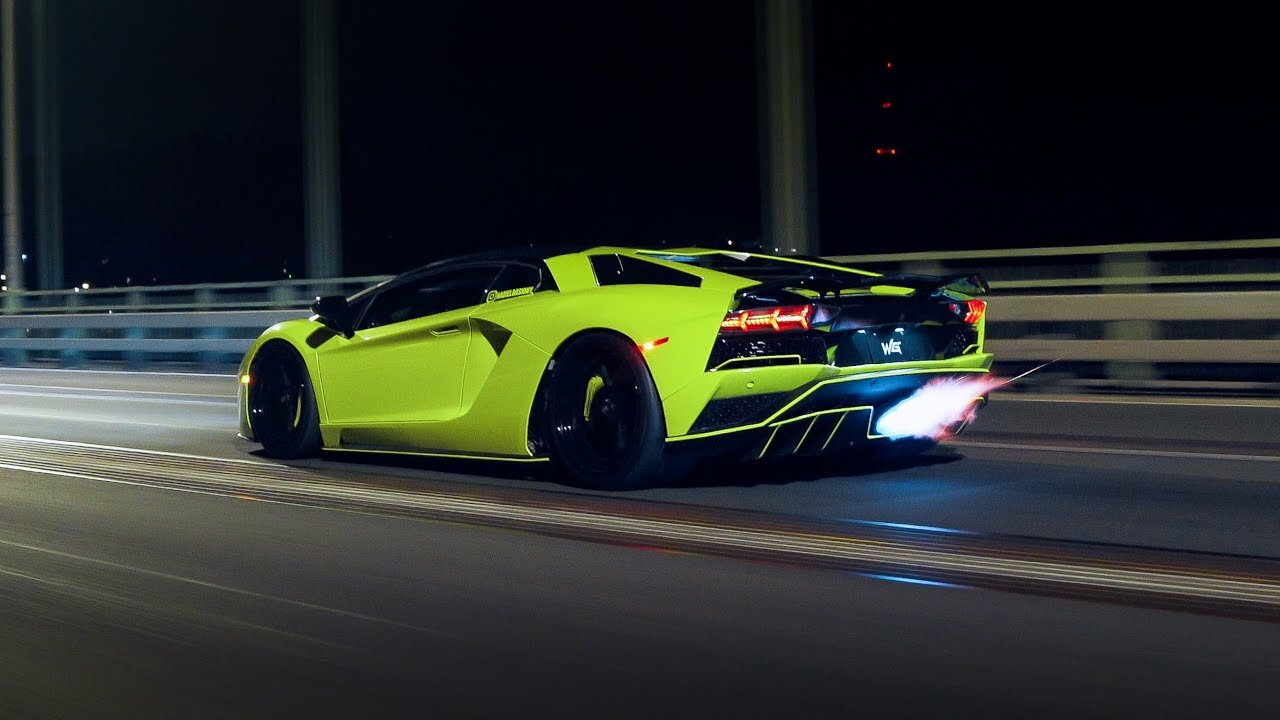 Another Flame Spitting Aventador S in [4K]