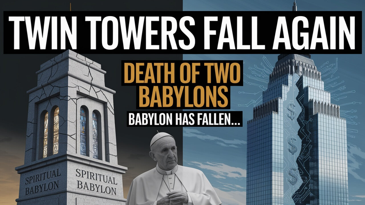 Twin Towers Fall Again 4/21/25 - The Death of Pope Francis and Schawb