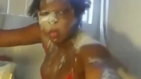 Repulsive NIGGER TRASH (Him or Her 😕) Drinks Comet TOILET 🚽 Bathroom Powder??