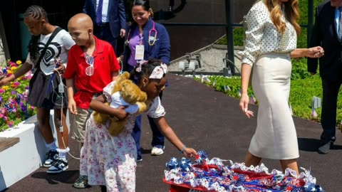 Melania Trump's heartfelt meeting with sick children on the eve of Independence Day