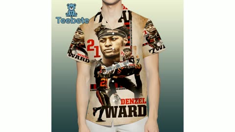 Cleveland Browns Denzel Ward Orange Traditional Hawaiian Shirt