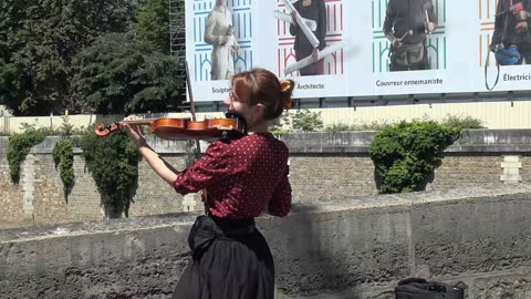Notre Dame Busker Paris France Violin Hanna Synchuk June 2025