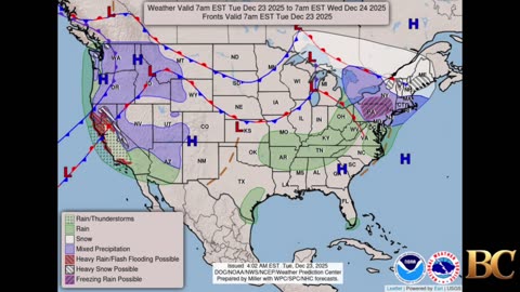 National Weather Forecast (December 23, 2025)