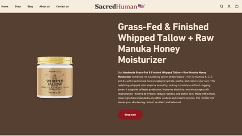 SacredHuman Health: Tallow Moisturizer Is FLYING Off Shelves