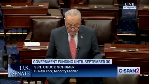 🚨 CHUCK SCHUMER: “I will vote to keep the government open and not shut it down."