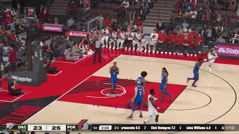 NBA 2k25 Oklahoma City Thunder Franchise Game 5 Thunder Vs Trail Blazers CPU Vs CPU