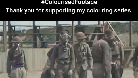 Baseball and Gas Mask Drill Camp Upton WW1 #ColourisedHistory