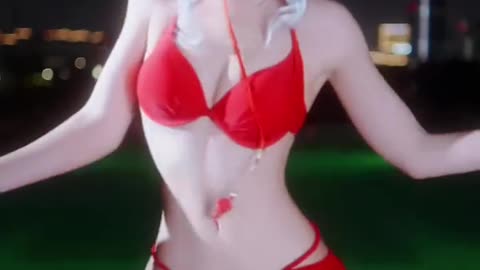 Sizzling Moves in a Red Bikini – Hot Girl Dance