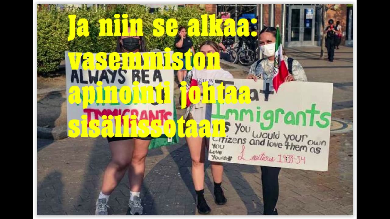 Ja niin se alkaa - vasemmiston apinointi johtaa sisällissotaan
