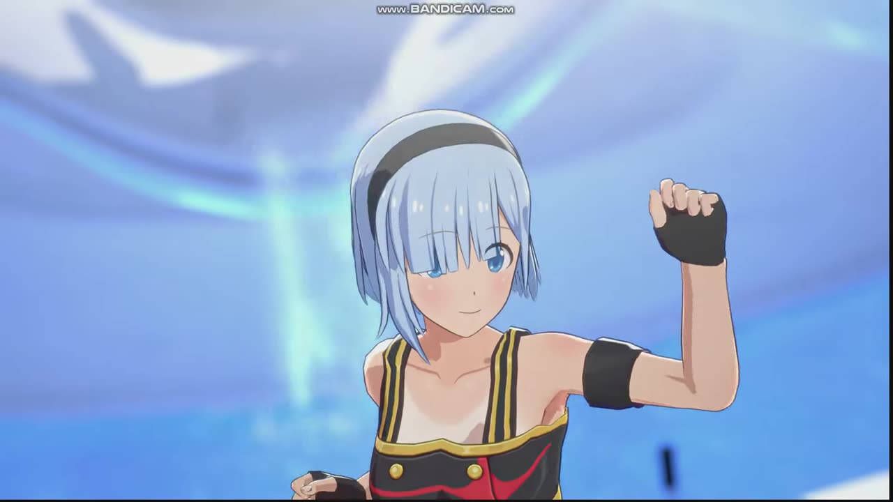 A group of idols dressed in sexy idol costume are dancing in pool，song called M@STERPIECE