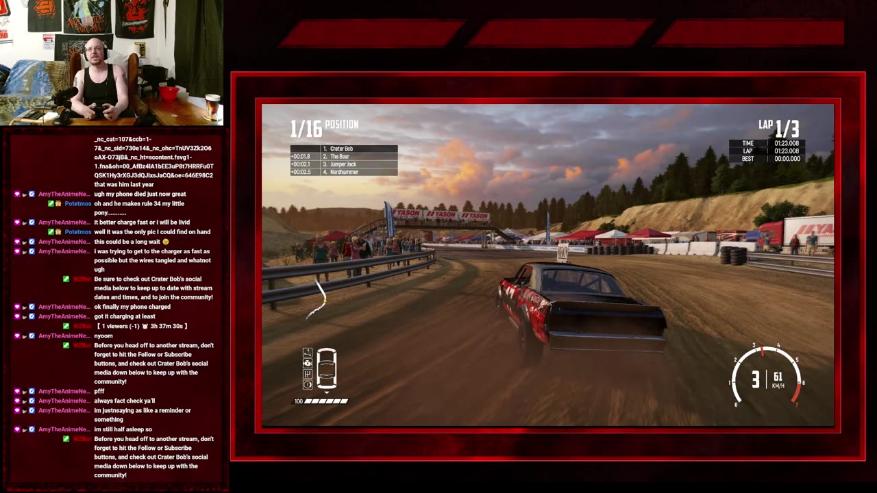 NO LEFT BUMPER Just dicking around! Wreckfest