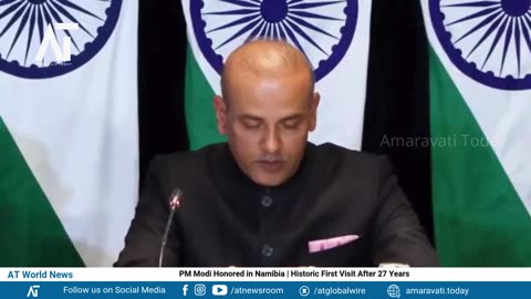 PM Modi Honored in Namibia | Historic First Visit After 27 Years | Amaravati Today World News LIVE