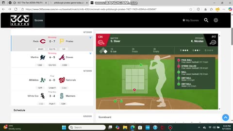AUGUST 7 2025 MLB BASEBALL: CINCINNATI REDS VS PITTSBURGH PIRATES PART 14