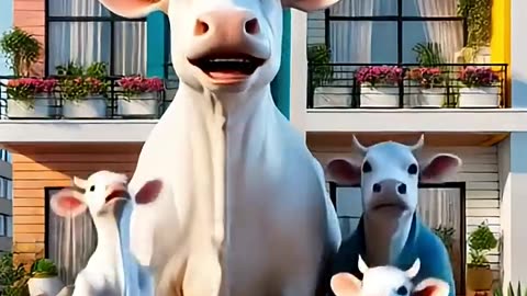 Beautiful story of hard working cow and monkey