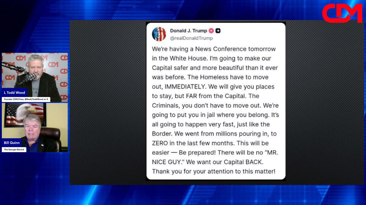 The Georgia Show! Bob Barr Disclosures, Bessent IRS, Sanctuary Cities, Christianity 8/10/25