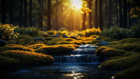 Soothing sound of a babbling brook | Nature's melody for relaxation, meditation and sleep