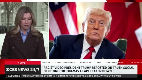 White House says it removed Trump post with racist video of Barack and Michelle Obama